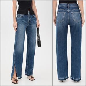 REFORMATION Val 90s Mid Rise Straight Jeans Vented Let Down Hem sz 29